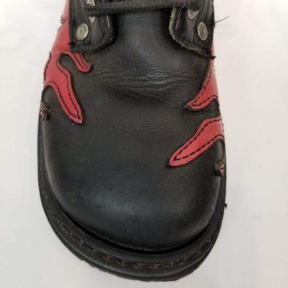 Harley-Davidson Black and Red Combat Boots - Picture 4 of 13